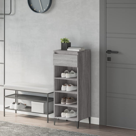 Shoe shelf gray sonoma 40x36x105 cm engineered wood