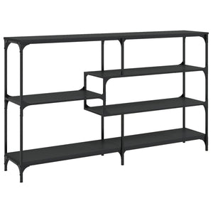 Console table black 160x32x95 cm engineered wood