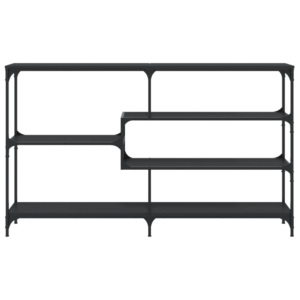 Console table black 160x32x95 cm engineered wood