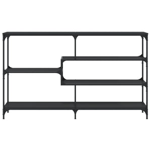 Console table black 160x32x95 cm engineered wood