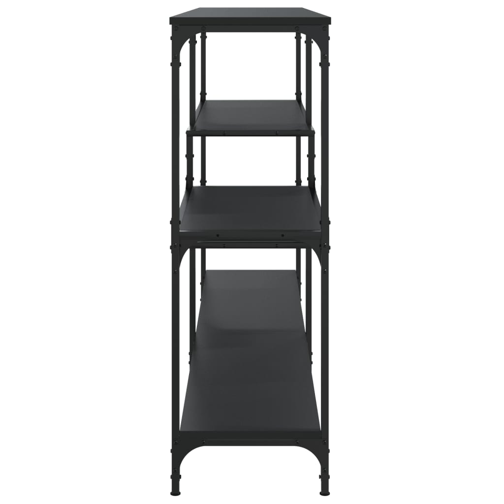 Console table black 160x32x95 cm engineered wood