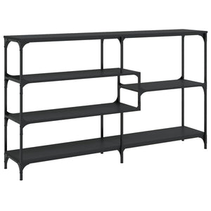 Console table black 160x32x95 cm engineered wood
