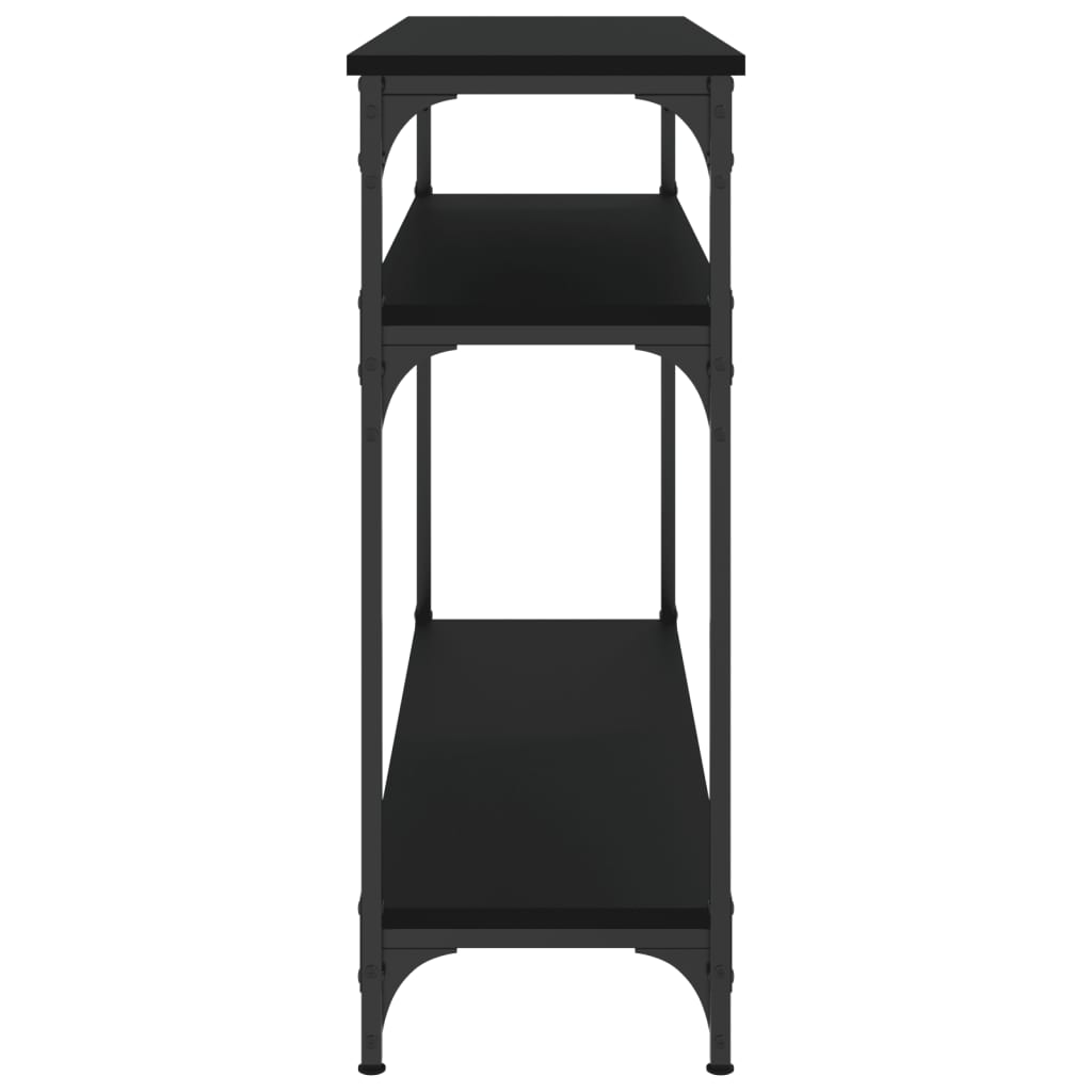 Console table black 100x29x75 cm engineered wood