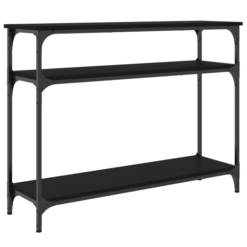 Console table black 100x29x75 cm engineered wood
