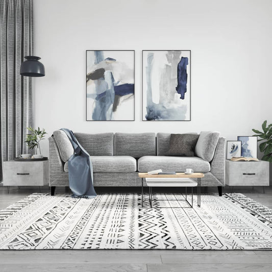 Coffee table 2 pcs concrete grey 50x50x40 cm engineered wood
