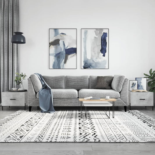 Coffee table 2 pcs concrete grey 50x50x40 cm engineered wood