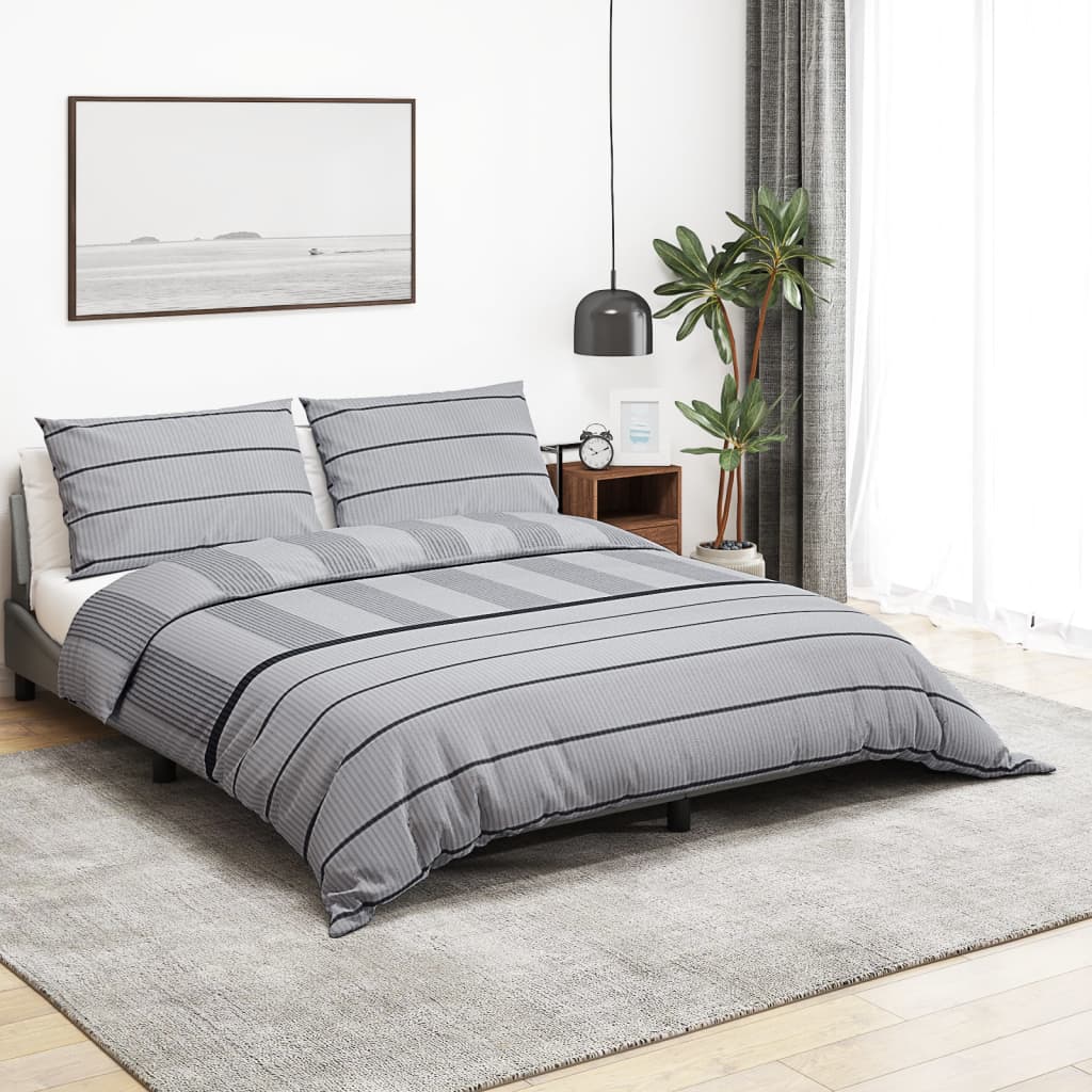 Bedding set gray 200x200 cm cotton