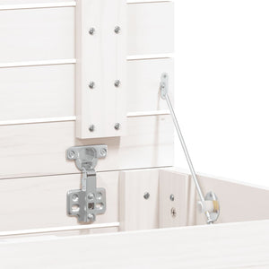 Laundry basket white 88.5x44x76 cm solid pine wood