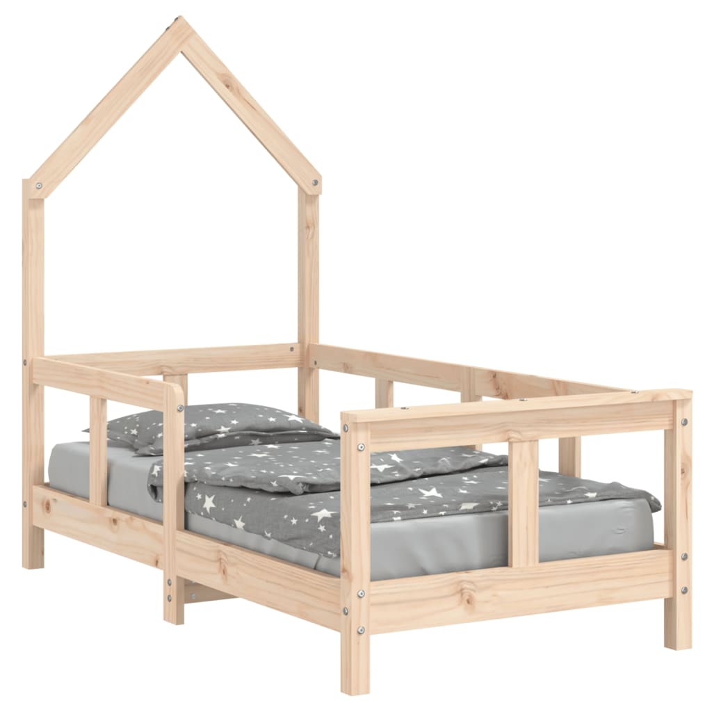 Children's bed frame 70x140 cm solid pine wood