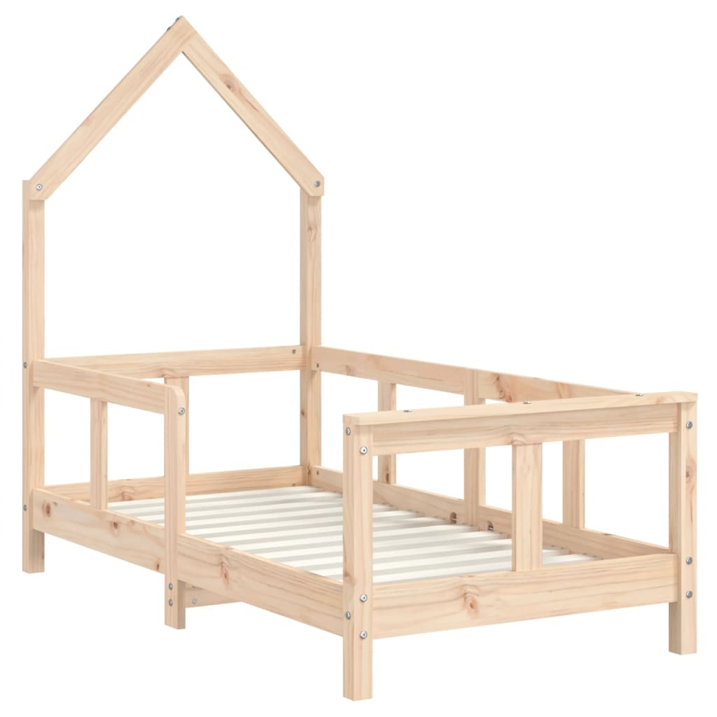 Children's bed frame 70x140 cm solid pine wood