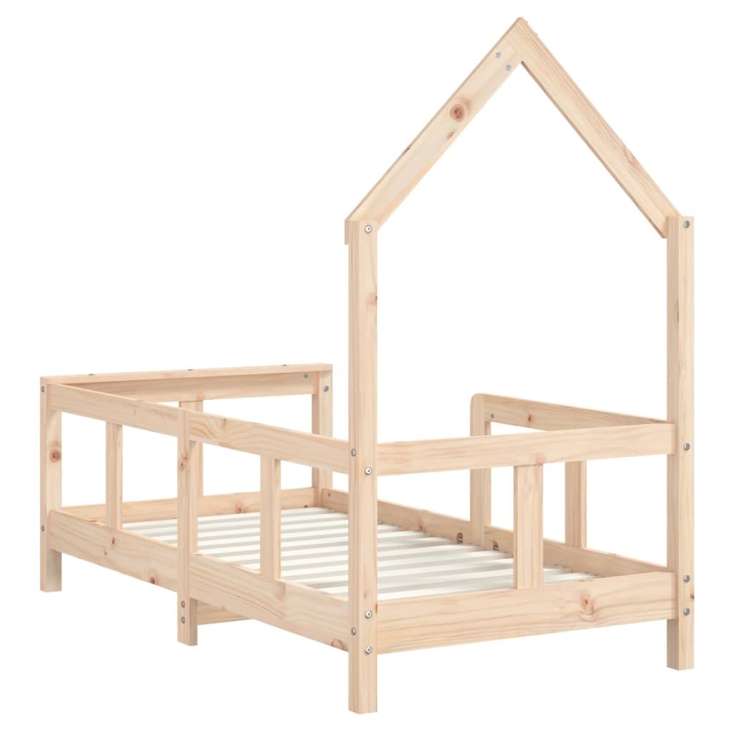 Children's bed frame 70x140 cm solid pine wood