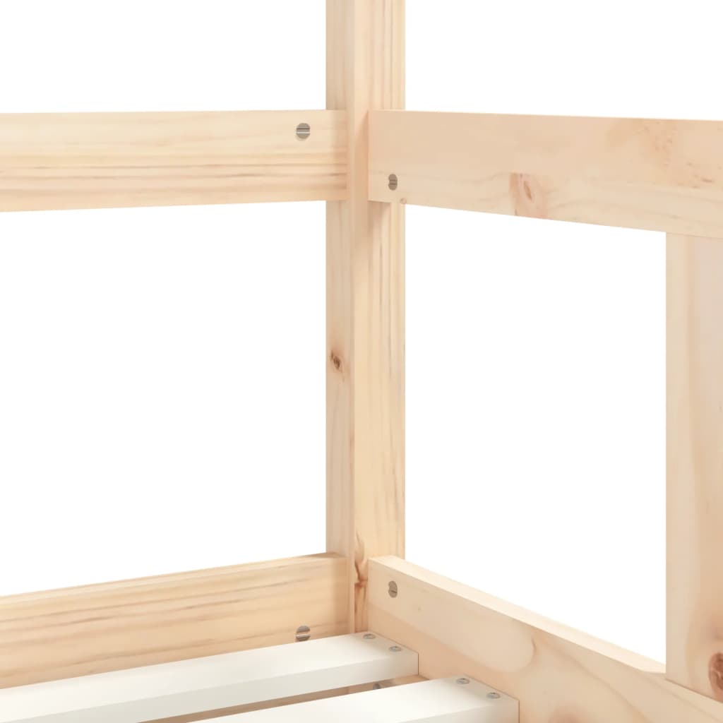 Children's bed frame 70x140 cm solid pine wood