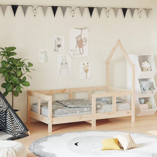 Children's bed frame 70x140 cm solid pine wood