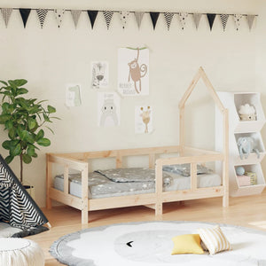 Children's bed frame 70x140 cm solid pine wood