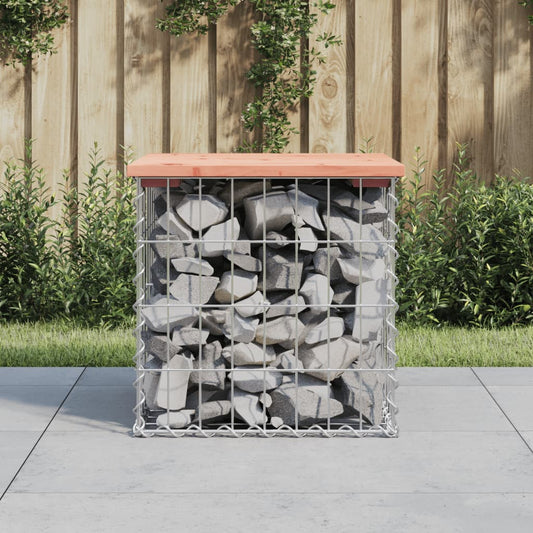 Garden bench gabion design 43x44x42 cm solid wood Douglas fir
