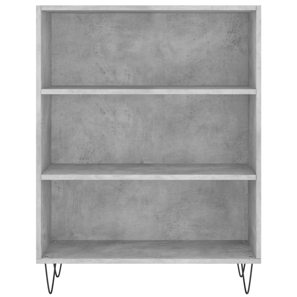Highboard betonggrå 69,5x34x180 cm konstruert tre