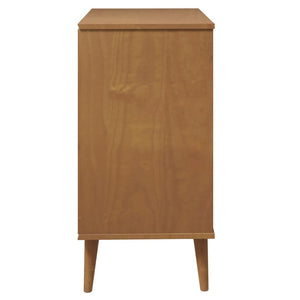 Chest of drawers MOLDE brown 80x40x80 cm solid pine wood