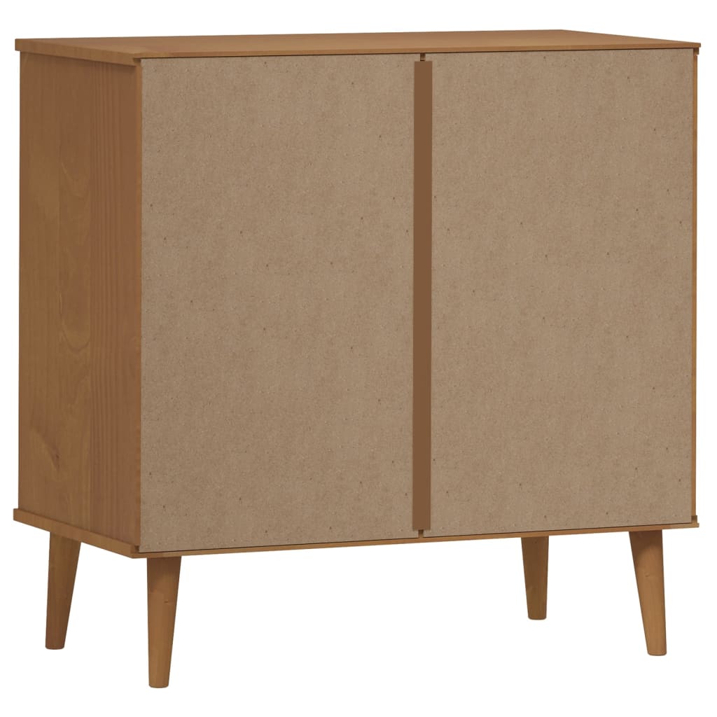 Chest of drawers MOLDE brown 80x40x80 cm solid pine wood