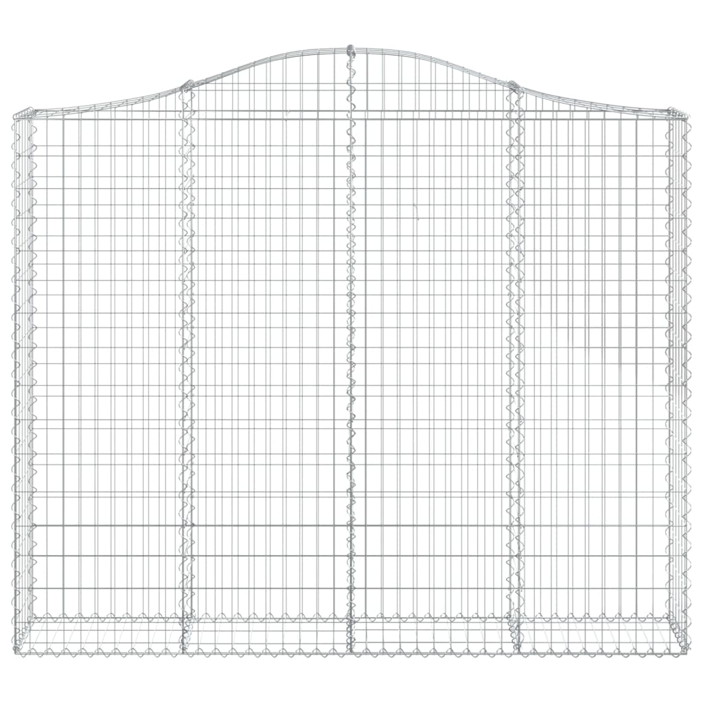 Gabion baskets curved 3 pcs 200x30x160/180 cm galvanized iron