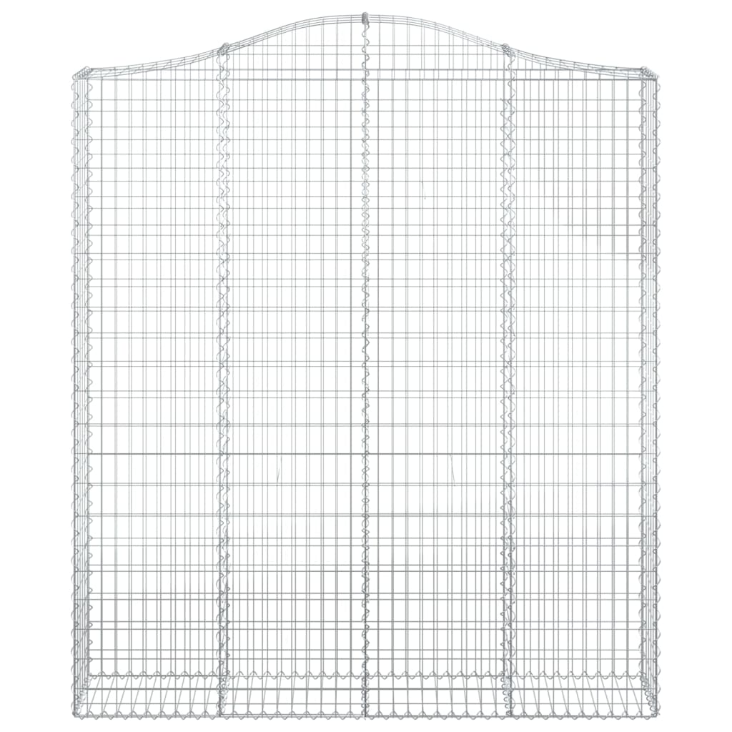 Gabion baskets curved 3 pcs 200x30x220/240 cm galvanized iron