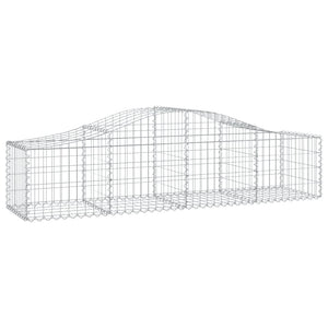 Gabion baskets curved 10 pcs 200x50x40/60 cm galvanized iron