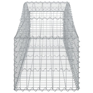Gabion baskets curved 11 pcs 200x50x40/60 cm galvanized iron