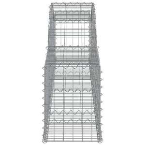 Gabion baskets curved 7 pcs 300x30x40/60 cm galvanized iron