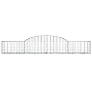 Gabion baskets curved 9 pcs 300x30x40/60 cm galvanized iron