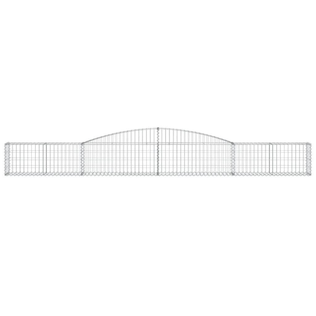Gabion baskets curved 6 pcs 400x30x40/60 cm galvanized iron