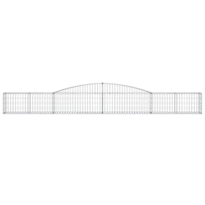 Gabion baskets curved 6 pcs 400x30x40/60 cm galvanized iron
