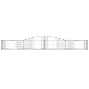 Gabion baskets curved 7 pcs 400x30x40/60 cm galvanized iron