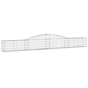 Gabion baskets curved 8 pcs 400x30x40/60 cm galvanized iron