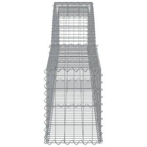 Gabion baskets curved 8 pcs 400x30x40/60 cm galvanized iron