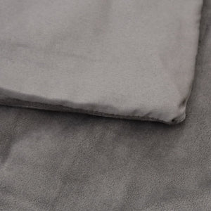 Weighted duvet with cover grey 120x180 cm 9 kg fabric