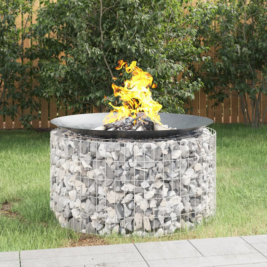 Gabion fire pit Ø 100 cm galvanized iron