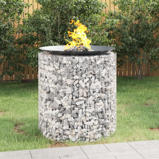 Gabion fire pit Ø 100 cm galvanized iron