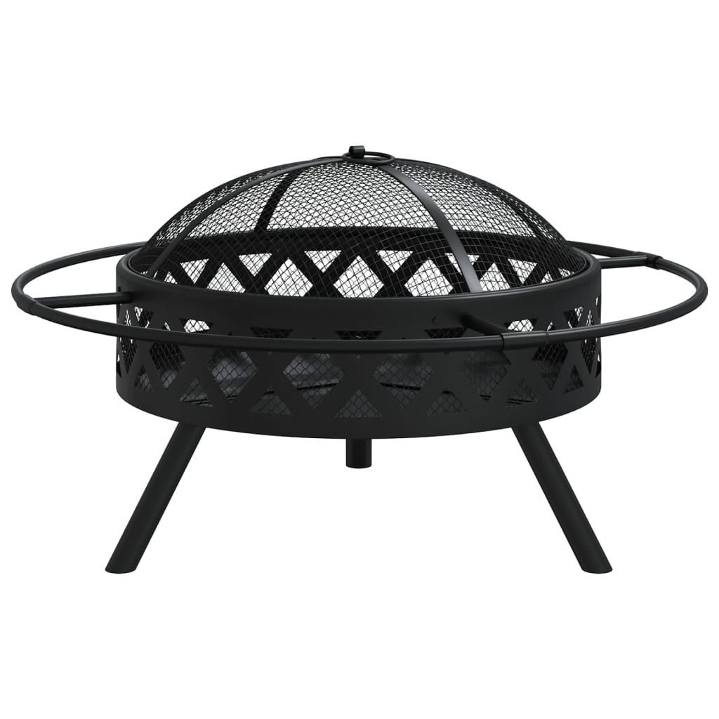 Fire pit with fire rake 70 cm XXL steel