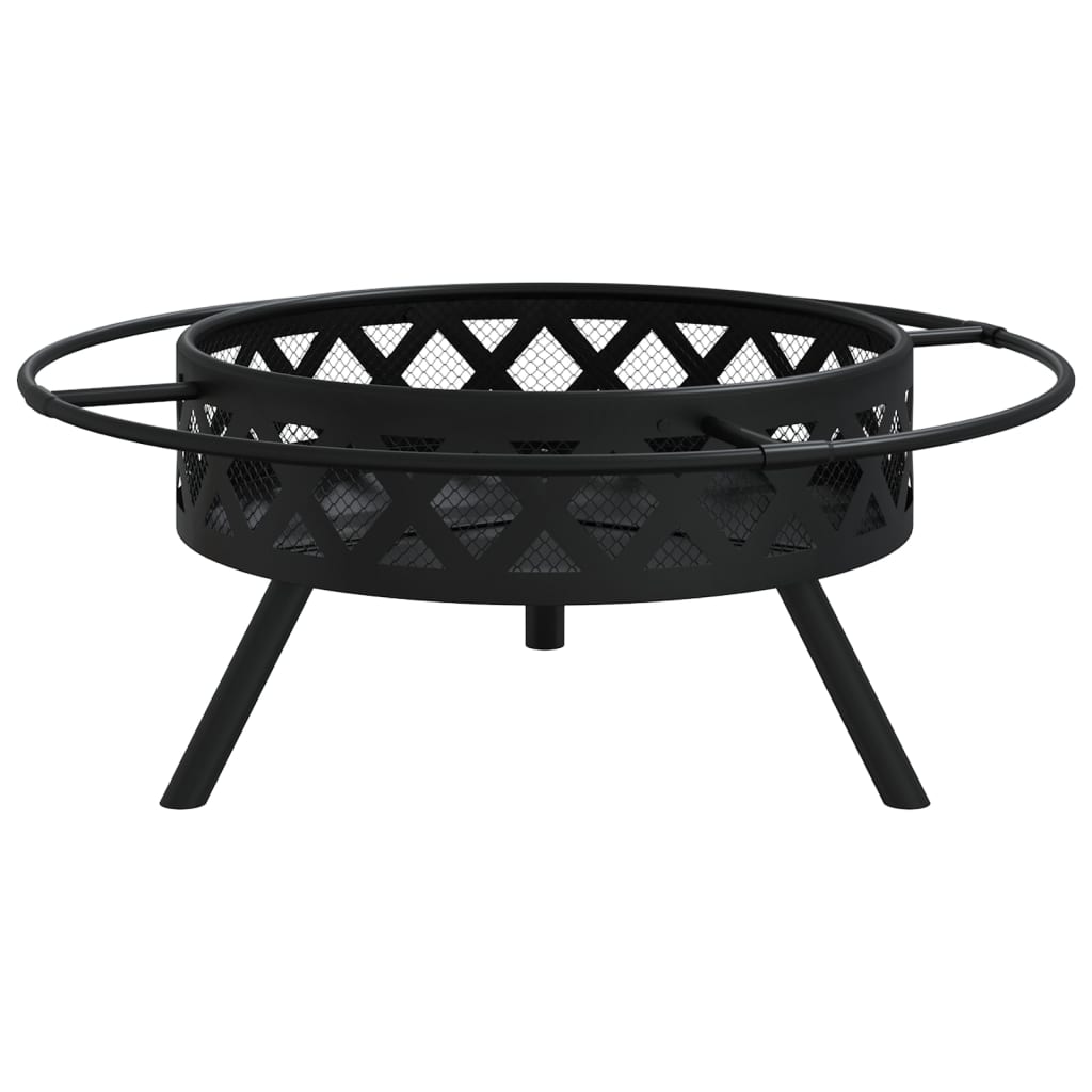 Fire pit with fire rake 70 cm XXL steel