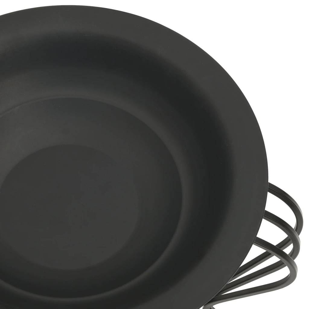 Fire bowl with fire rake 49 cm steel