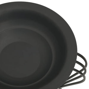 Fire bowl with fire rake 49 cm steel