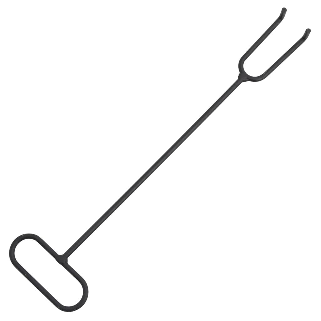 Fire bowl with fire rake 49 cm steel