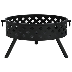 Fire bowl with fire rake 58 cm XXL steel