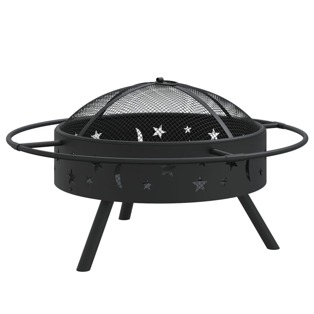 Fire pit with fire rake 70 cm XXL steel