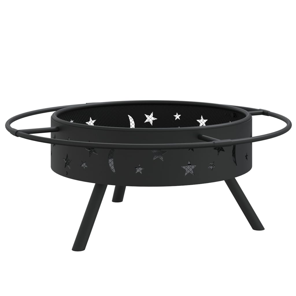 Fire pit with fire rake 70 cm XXL steel