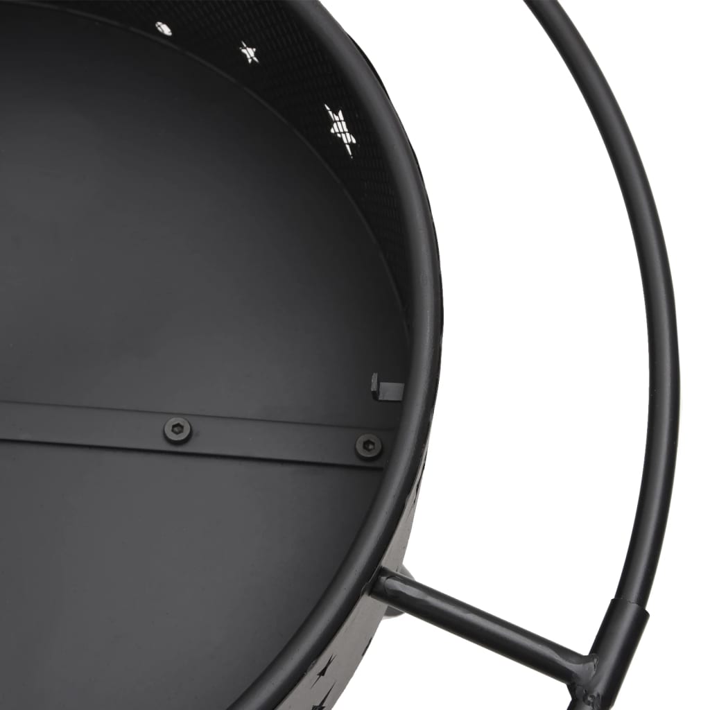 Fire pit with fire rake 70 cm XXL steel