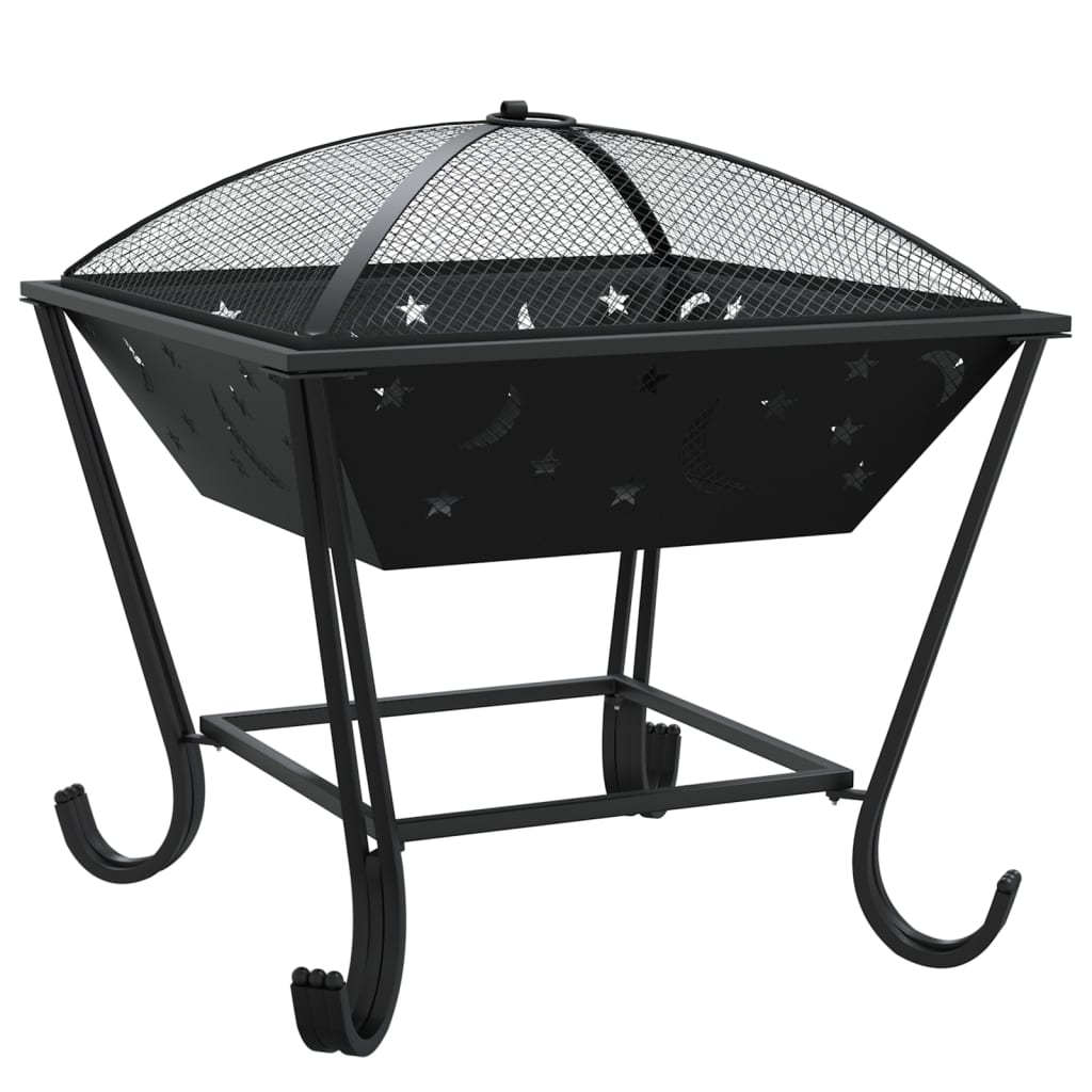 Fire pit with fire rake 50 cm XXL steel