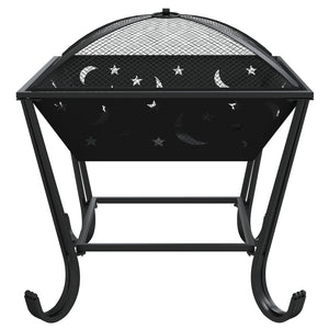 Fire pit with fire rake 50 cm XXL steel