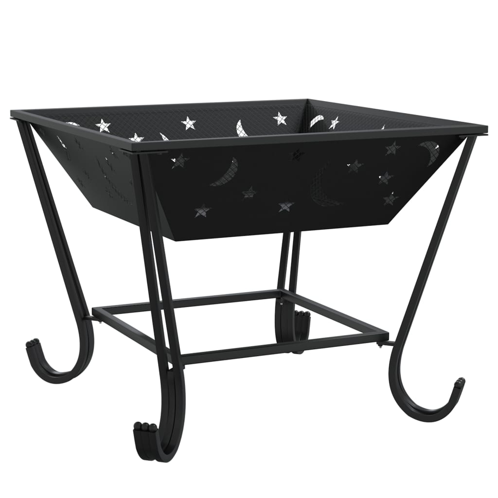 Fire pit with fire rake 50 cm XXL steel
