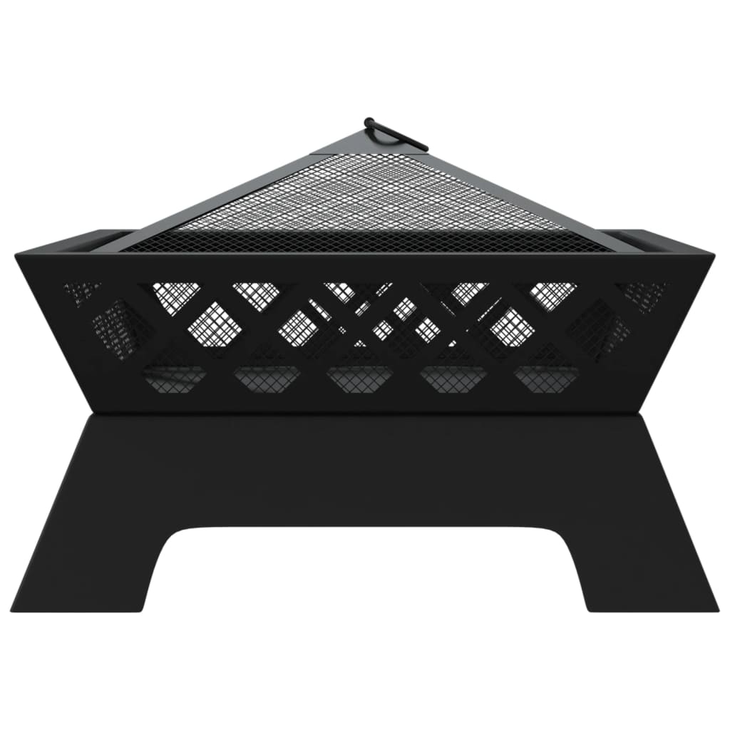 Fire pit with fire rake 50 cm XXL steel