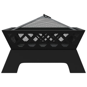 Fire pit with fire rake 50 cm XXL steel